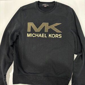 Michael Kors Men's Black and Gold Sweater | MK Logo Sweater